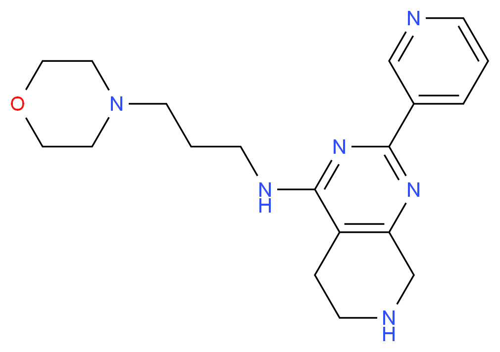 N-[3-(4-morpholinyl)propyl]-2-(3-pyridinyl)-5,6,7,8-tetrahydropyrido[3,4-d]pyrimidin-4-amine_分子结构_CAS_)