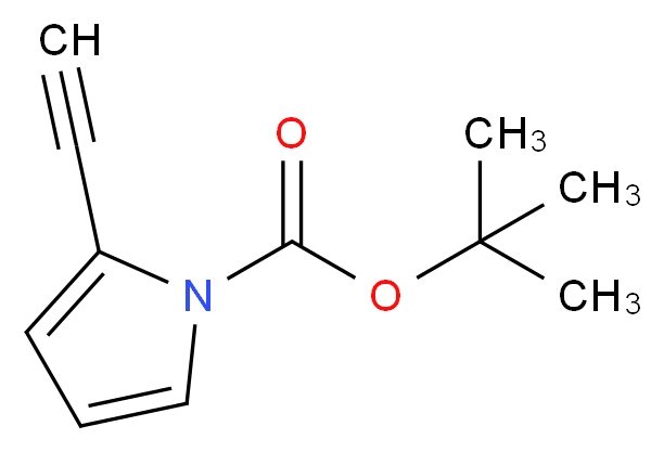 tert-butyl 2-ethynyl-1H-pyrrole-1-carboxylate_分子结构_CAS_467435-75-2