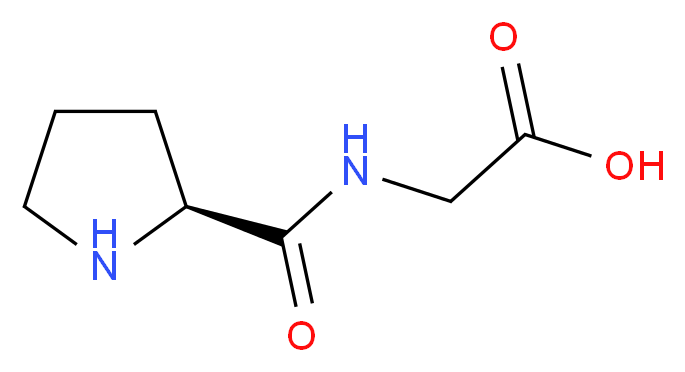 2-[(2S)-pyrrolidin-2-ylformamido]acetic acid_分子结构_CAS_2578-57-6