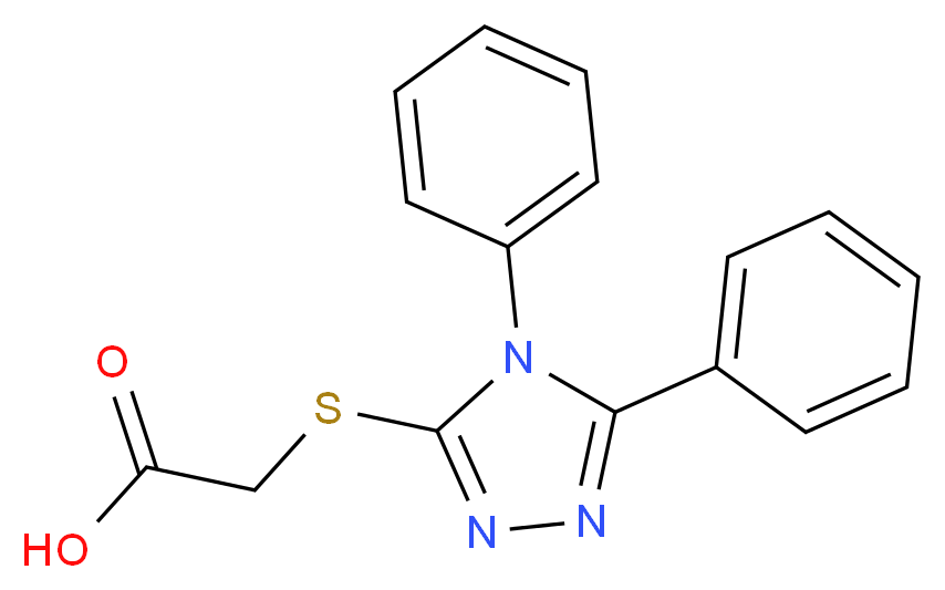 [(4,5-diphenyl-4H-1,2,4-triazol-3-yl)thio]acetic acid_分子结构_CAS_54559-45-4)