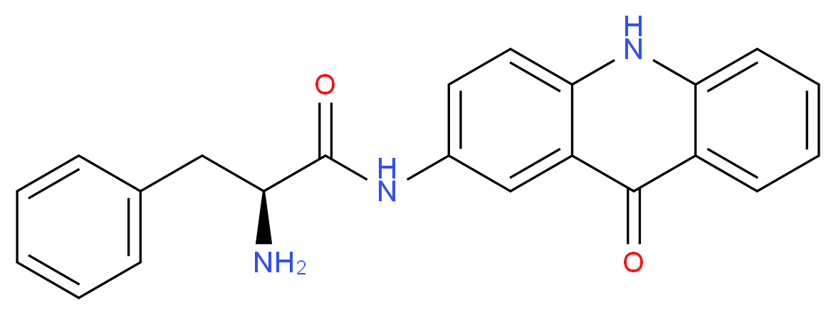 (2S)-2-amino-N-(9-oxo-9,10-dihydroacridin-2-yl)-3-phenylpropanamide_分子结构_CAS_352525-09-8