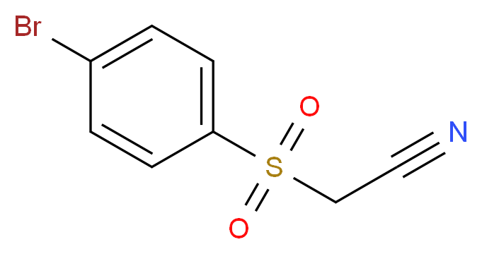 (4-Bromo-benzenesulfonyl)-acetonitrile_分子结构_CAS_126891-45-0)