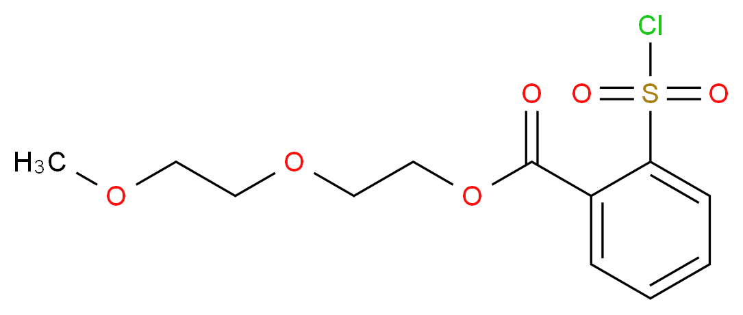 2-(2-methoxyethoxy)ethyl 2-(chlorosulfonyl)benzoate_分子结构_CAS_866942-11-2