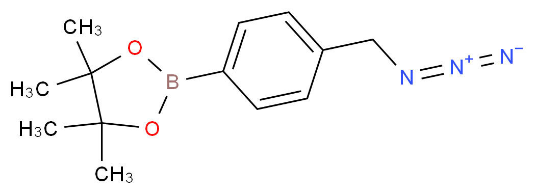 2-[4-(azidomethyl)phenyl]-4,4,5,5-tetramethyl-1,3,2-dioxaborolane_分子结构_CAS_1239481-05-0