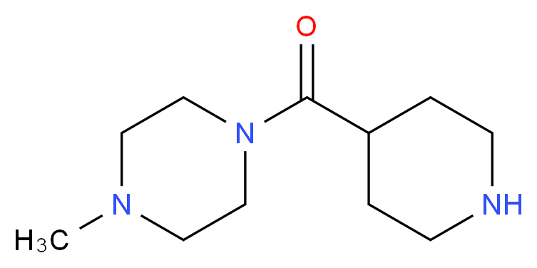 1-methyl-4-(piperidine-4-carbonyl)piperazine_分子结构_CAS_63214-56-2