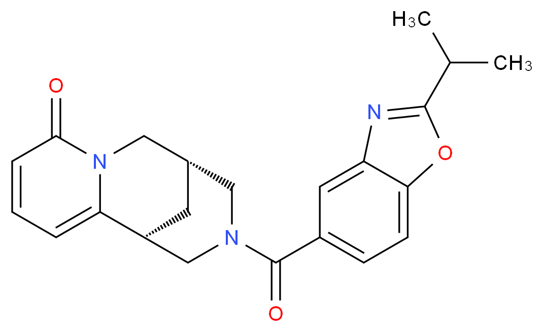(1R,9S)-11-[(2-isopropyl-1,3-benzoxazol-5-yl)carbonyl]-7,11-diazatricyclo[7.3.1.0~2,7~]trideca-2,4-dien-6-one_分子结构_CAS_)