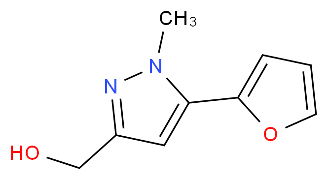 [5-(furan-2-yl)-1-methyl-1H-pyrazol-3-yl]methanol_分子结构_CAS_876728-41-5