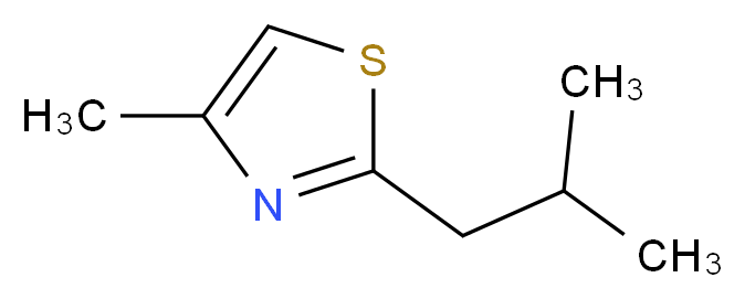 2-Isobutyl-4-Methylthiazole_分子结构_CAS_61323-24-8)