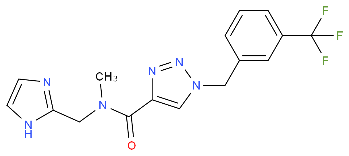 N-(1H-imidazol-2-ylmethyl)-N-methyl-1-[3-(trifluoromethyl)benzyl]-1H-1,2,3-triazole-4-carboxamide_分子结构_CAS_)