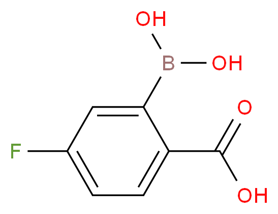 2-Carboxy-5-fluorophenylboronic acid_分子结构_CAS_874290-62-7)