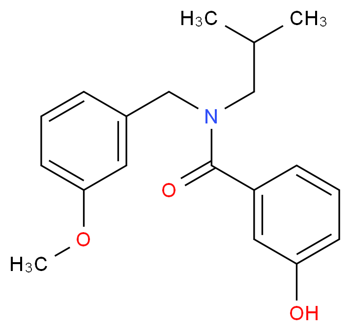 3-hydroxy-N-isobutyl-N-(3-methoxybenzyl)benzamide_分子结构_CAS_)