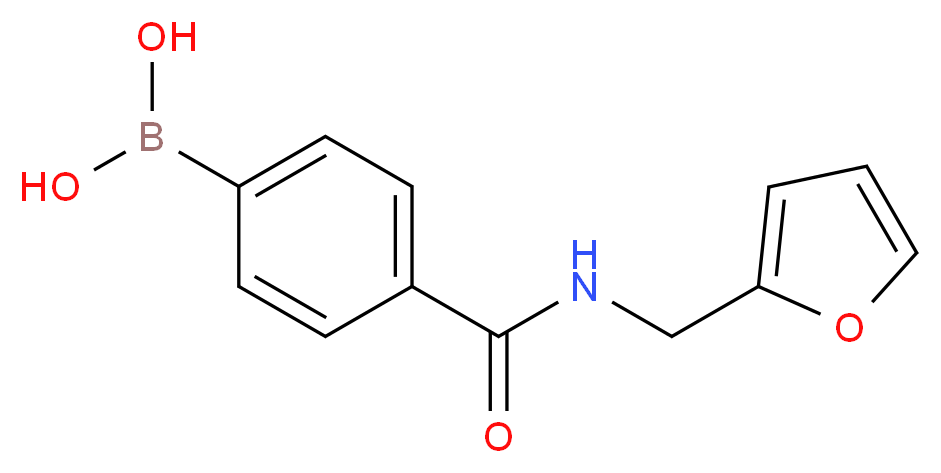 4-(FURFURYLAMINOCARBONYL)PHENYLBORONIC ACID_分子结构_CAS_850568-18-2)