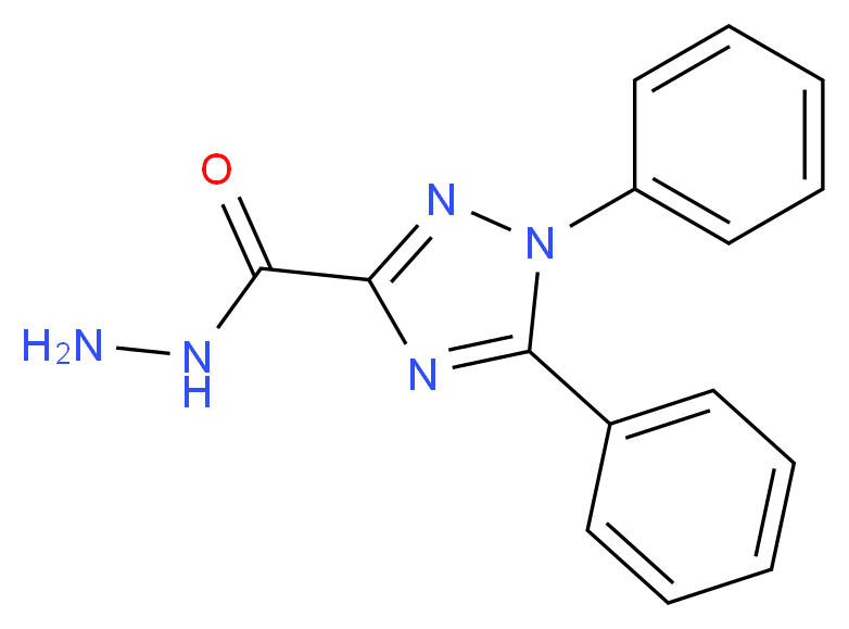 1,5-Diphenyl-1H-[1,2,4]triazole-3-carboxylic acid hydrazide_分子结构_CAS_92555-70-9)