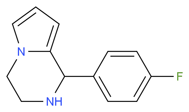 1-(4-fluorophenyl)-1H,2H,3H,4H-pyrrolo[1,2-a]pyrazine_分子结构_CAS_112767-38-1