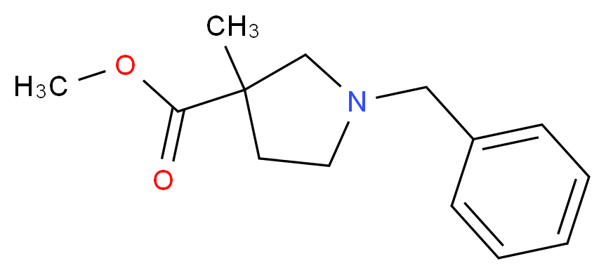 methyl 1-benzyl-3-methylpyrrolidine-3-carboxylate_分子结构_CAS_885962-77-6)