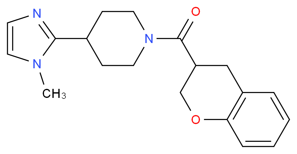 1-(3,4-dihydro-2H-chromen-3-ylcarbonyl)-4-(1-methyl-1H-imidazol-2-yl)piperidine_分子结构_CAS_)