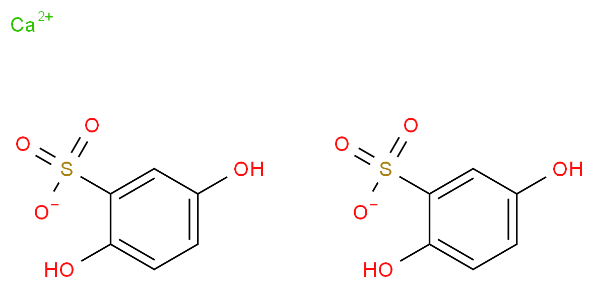 calcium bis(2,5-dihydroxybenzene-1-sulfonate)_分子结构_CAS_20123-80-2