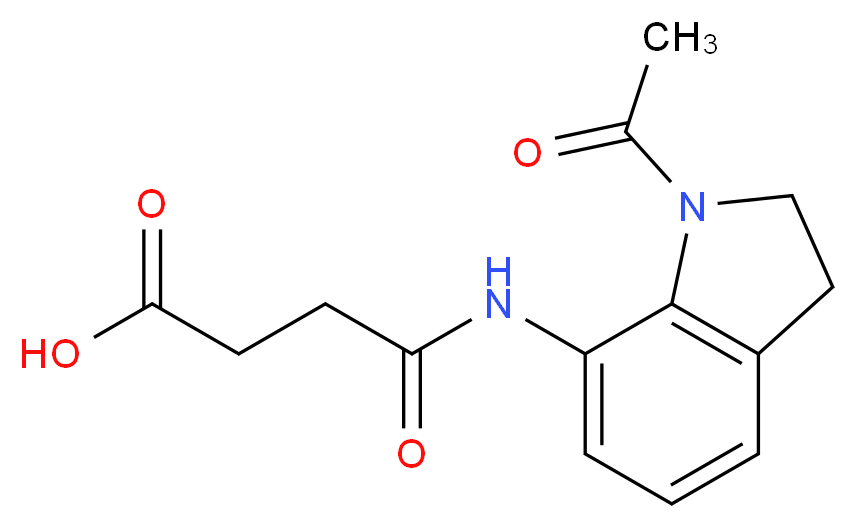 4-[(1-Acetyl-2,3-dihydro-1H-indol-7-yl)amino]-4-oxobutanoic acid_分子结构_CAS_394654-07-0)