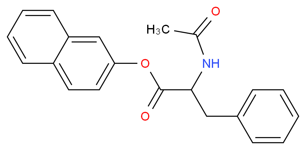 naphthalen-2-yl 2-acetamido-3-phenylpropanoate_分子结构_CAS_20874-31-1