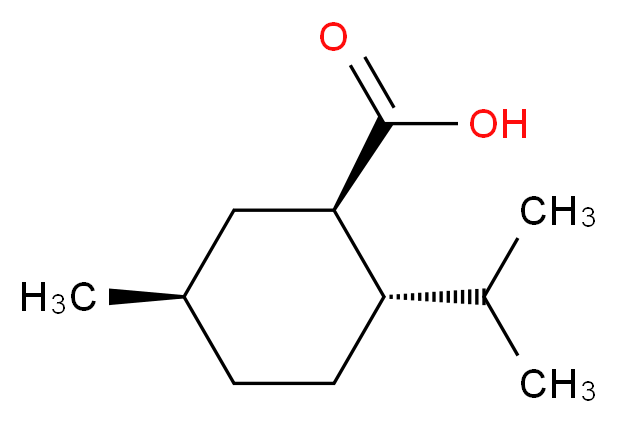 (1R,2S,5R)-5-methyl-2-(propan-2-yl)cyclohexane-1-carboxylic acid_分子结构_CAS_16052-40-7