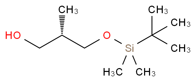 (2S)-3-[(tert-butyldimethylsilyl)oxy]-2-methylpropan-1-ol_分子结构_CAS_105859-45-8