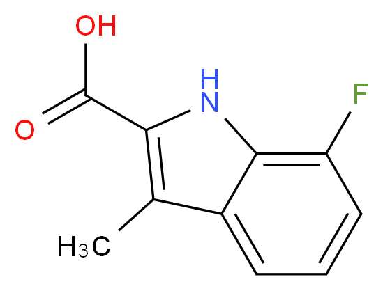 7-fluoro-3-methyl-1H-indole-2-carboxylic acid_分子结构_CAS_866211-12-3