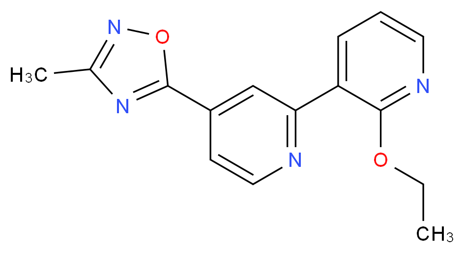 2'-ethoxy-4-(3-methyl-1,2,4-oxadiazol-5-yl)-2,3'-bipyridine_分子结构_CAS_)