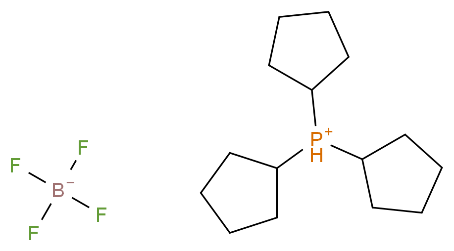 tetrafluoroboranuide; tricyclopentylphosphanium_分子结构_CAS_610756-04-2