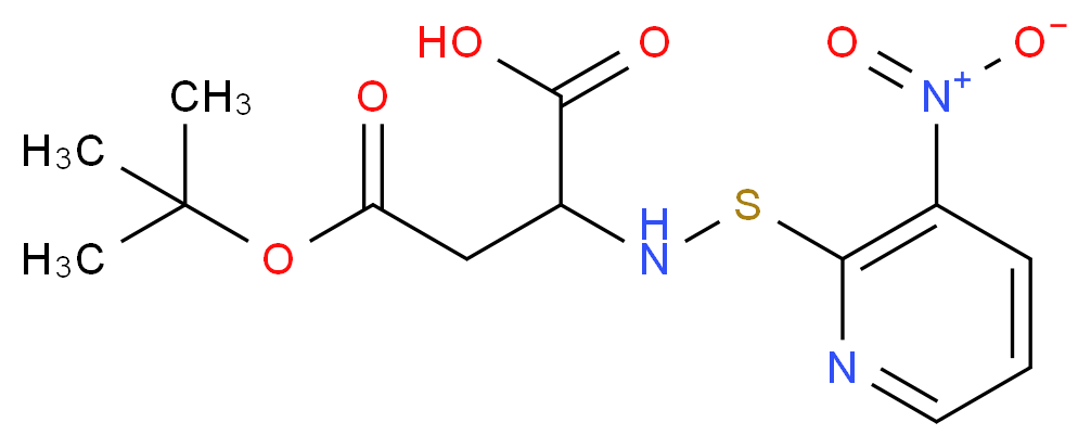 N-(3-Nitro-2-pyridinesulfenyl)-L-aspartic acid β-t-butyl ester_分子结构_CAS_108312-24-9)