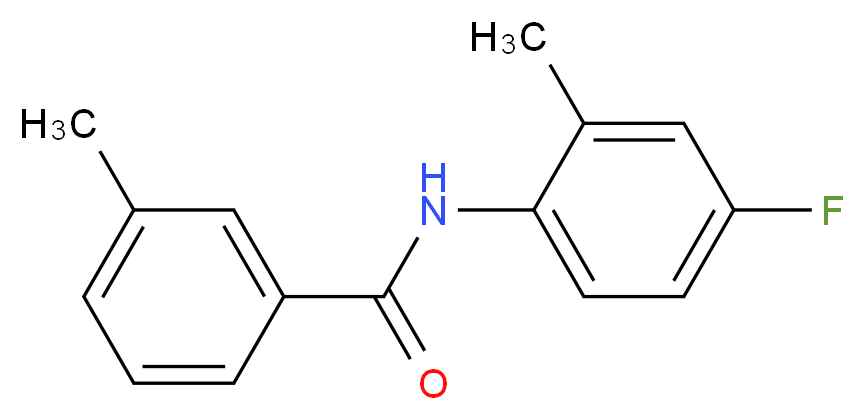 N-(4-fluoro-2-methylphenyl)-3-methylbenzamide_分子结构_CAS_852130-18-8