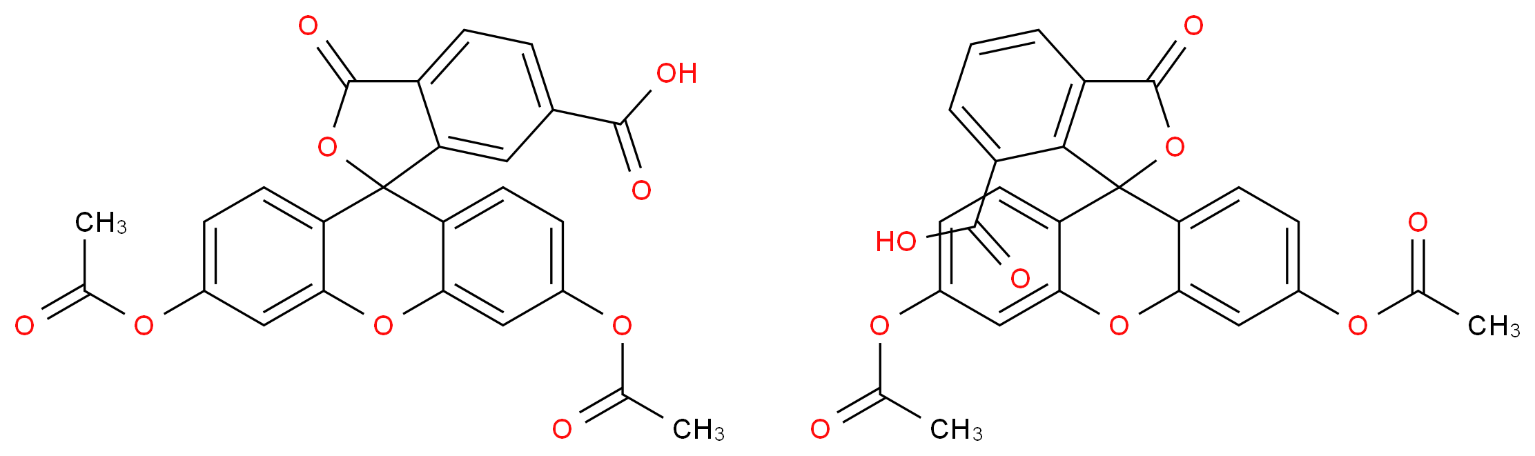 5(6)-Carboxyfluorescein diacetate_分子结构_CAS_124387-19-5)