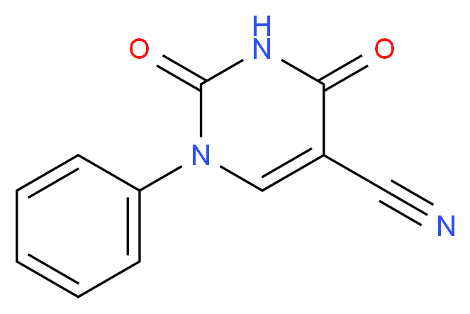 2,4-dioxo-1-phenyl-1,2,3,4-tetrahydropyrimidine-5-carbonitrile_分子结构_CAS_6275-84-9