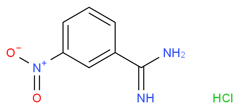 3-nitrobenzene-1-carboximidamide hydrochloride_分子结构_CAS_56406-50-9)
