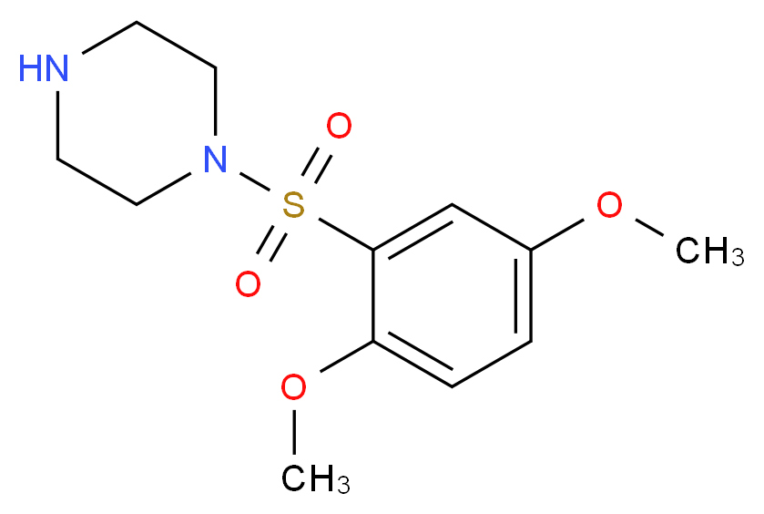 1-[(2,5-Dimethoxyphenyl)sulfonyl]piperazine_分子结构_CAS_)