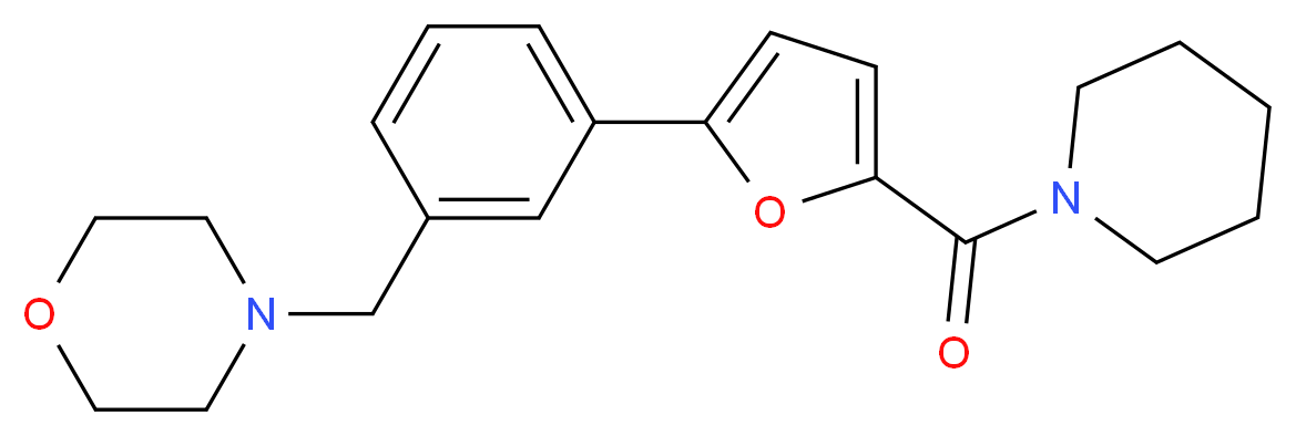 4-{3-[5-(piperidin-1-ylcarbonyl)-2-furyl]benzyl}morpholine_分子结构_CAS_)