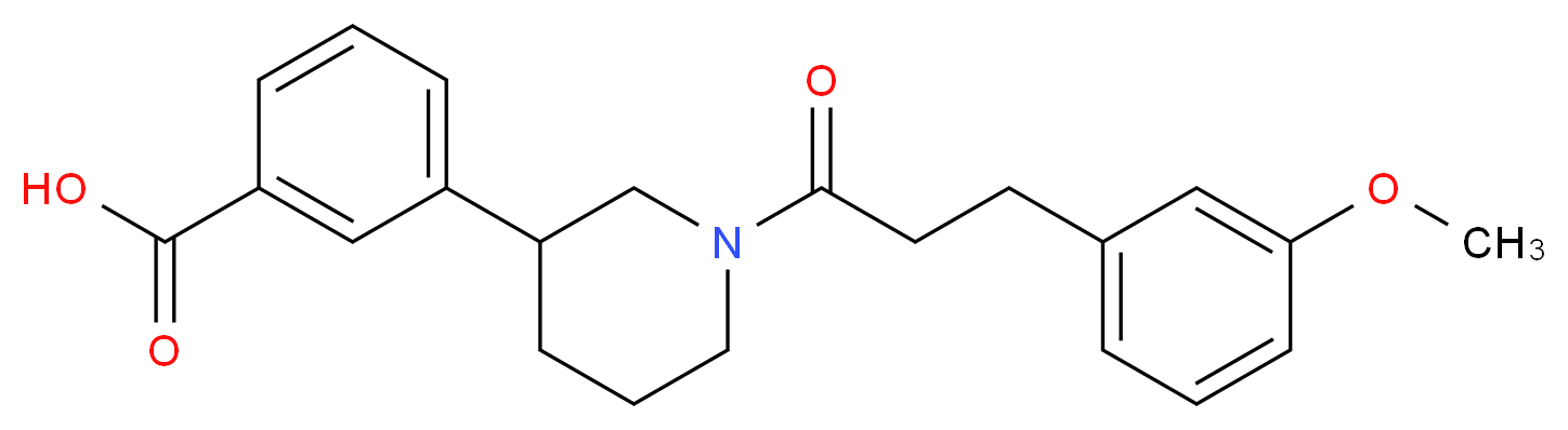 3-{1-[3-(3-methoxyphenyl)propanoyl]piperidin-3-yl}benzoic acid_分子结构_CAS_)