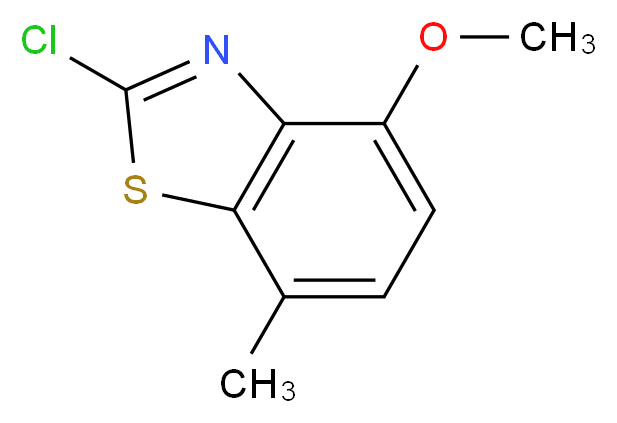 2-Chloro-4-methoxy-7-methyl-benzothiazole_分子结构_CAS_108773-00-8)