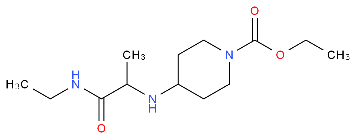 ethyl 4-{[2-(ethylamino)-1-methyl-2-oxoethyl]amino}piperidine-1-carboxylate_分子结构_CAS_)