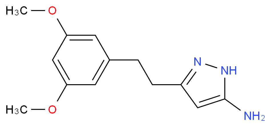 3-[2-(3,5-dimethoxyphenyl)ethyl]-1H-pyrazol-5-amine_分子结构_CAS_1000895-53-3