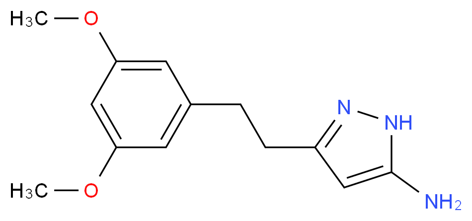 5-[2-(3,5-dimethoxyphenyl)ethyl]-1H-pyrazol-3-amine_分子结构_CAS_)