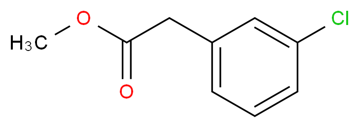 methyl 2-(3-chlorophenyl)acetate_分子结构_CAS_53088-68-9