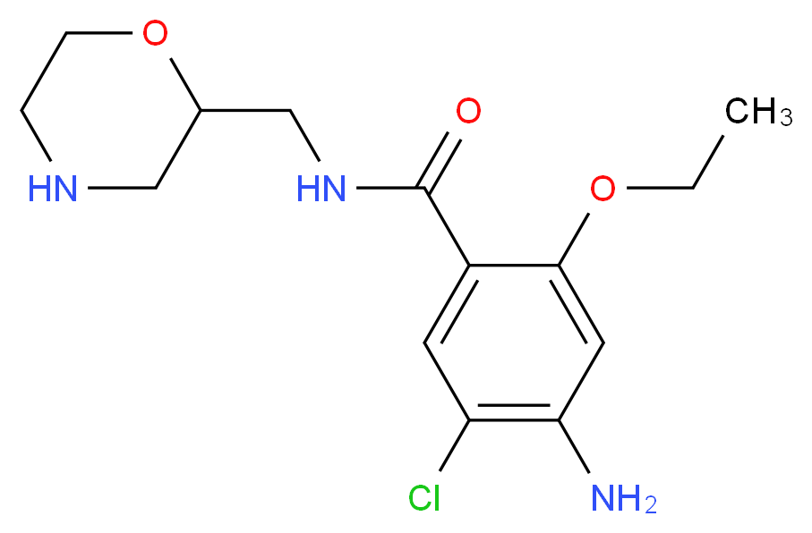 Des-4-fluorobenzyl Mosapride_分子结构_CAS_152013-26-8)