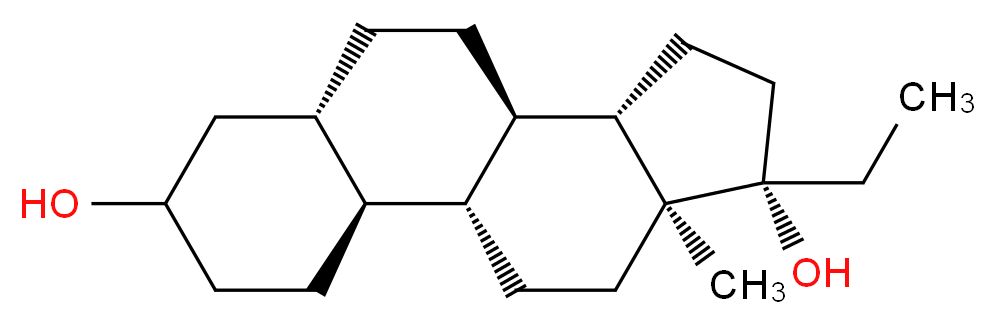 (1R,2S,7S,10R,11S,14S,15S)-14-ethyl-15-methyltetracyclo[8.7.0.0<sup>2</sup>,<sup>7</sup>.0<sup>1</sup><sup>1</sup>,<sup>1</sup><sup>5</sup>]heptadecane-5,14-diol_分子结构_CAS_7253-95-4