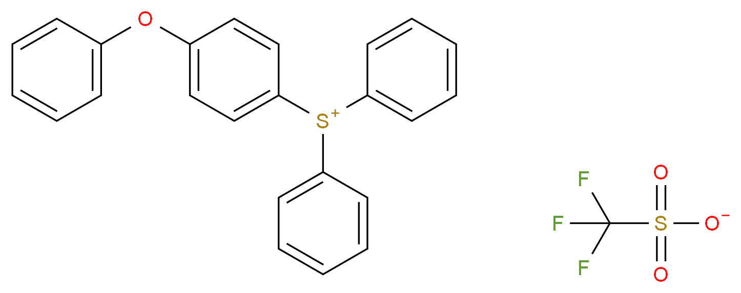 (4-苯氧基苯基)二苯基锍三氟甲磺酸盐_分子结构_CAS_240482-96-6)