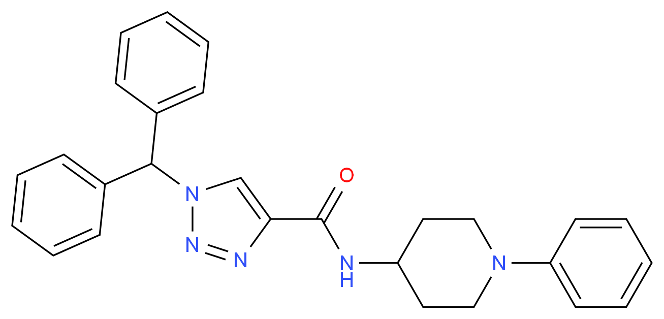 1-(diphenylmethyl)-N-(1-phenyl-4-piperidinyl)-1H-1,2,3-triazole-4-carboxamide_分子结构_CAS_)