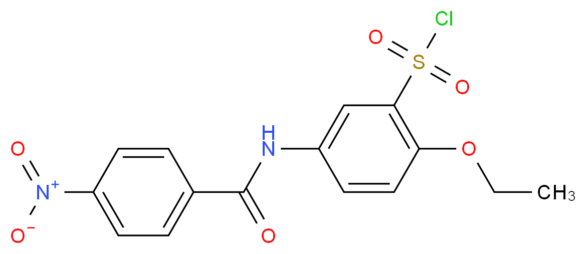 2-Ethoxy-5-(4-nitro-benzoylamino)-benzenesulfonyl chloride_分子结构_CAS_680617-98-5)