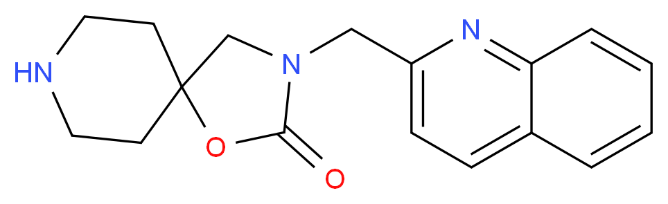 3-(quinolin-2-ylmethyl)-1-oxa-3,8-diazaspiro[4.5]decan-2-one_分子结构_CAS_)