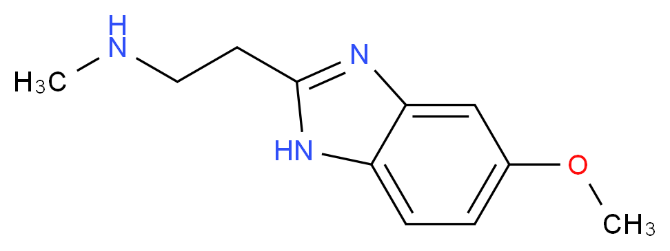 [2-(5-methoxy-1H-1,3-benzodiazol-2-yl)ethyl](methyl)amine_分子结构_CAS_1177309-65-7