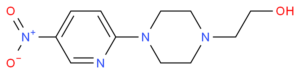 2-[4-(5-nitropyridin-2-yl)piperazin-1-yl]ethan-1-ol_分子结构_CAS_747354-44-5