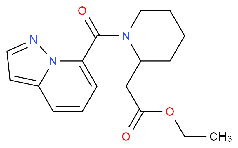 ethyl [1-(pyrazolo[1,5-a]pyridin-7-ylcarbonyl)-2-piperidinyl]acetate_分子结构_CAS_)